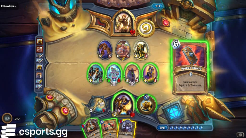 Controlling the board with minions and weapons (Screenshot via esports.gg)