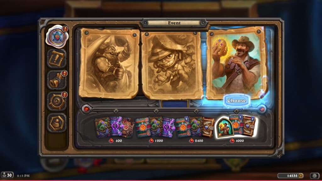 Lost City of Un'Goro event rewards (Screenshot via esports.gg)