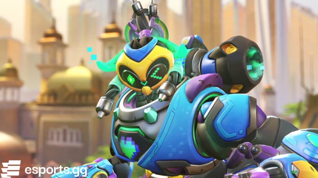 Orisa received nerfs in the latest Overwatch 2 mid-season patch notes (Screenshot via esports.gg)