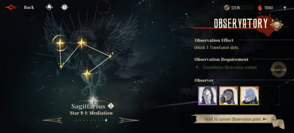 The Observatory upgrades unlock more Transfusion slots (Screenshot via esports.gg)