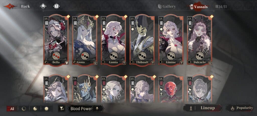 Prioritize the vassals you need since you can't upgrade them all at the start (Screenshot via esports.gg)