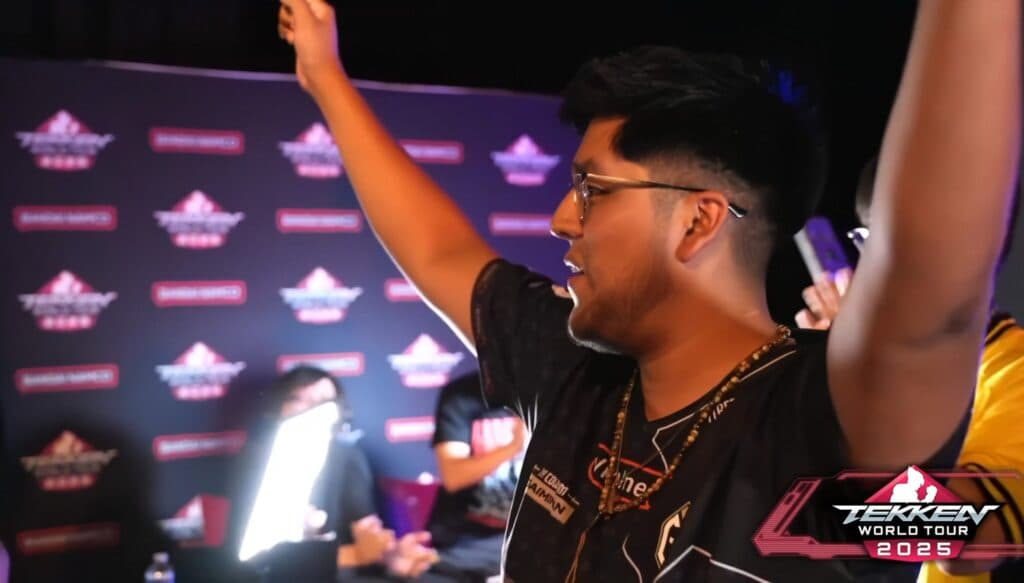 Tibetano after his victory (photo via Bandai Namco Esports)