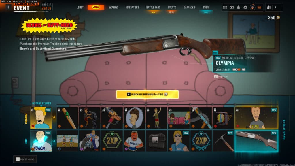 The Beavis and Butthead event track in Black Ops 6. Screenshot by esports.gg