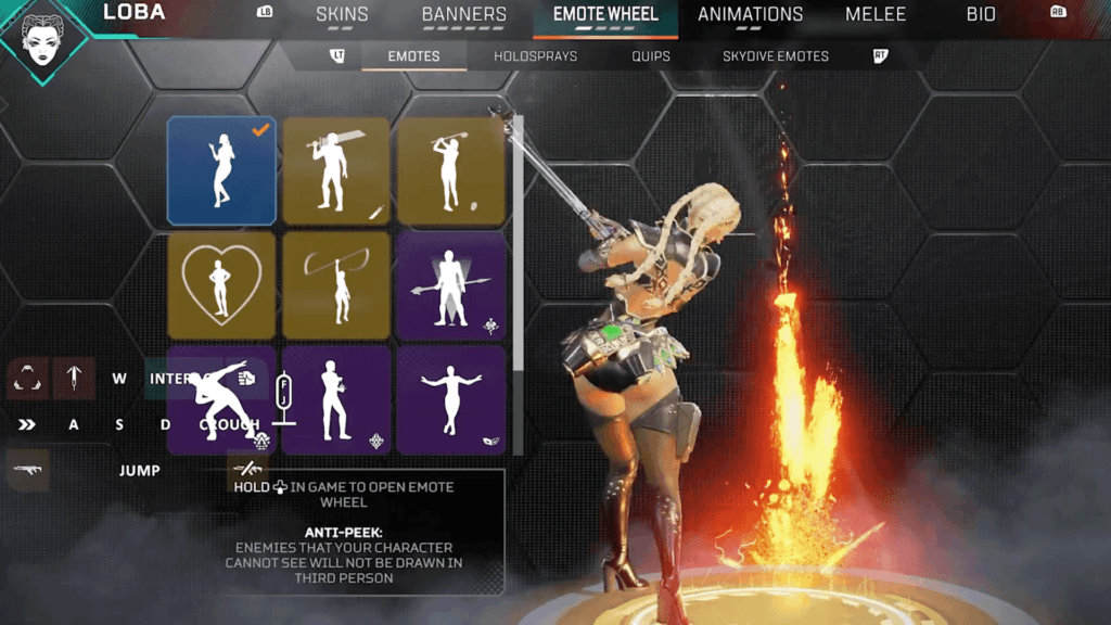 Loba performing her Legendary Emote wearing Carnival Queen skin