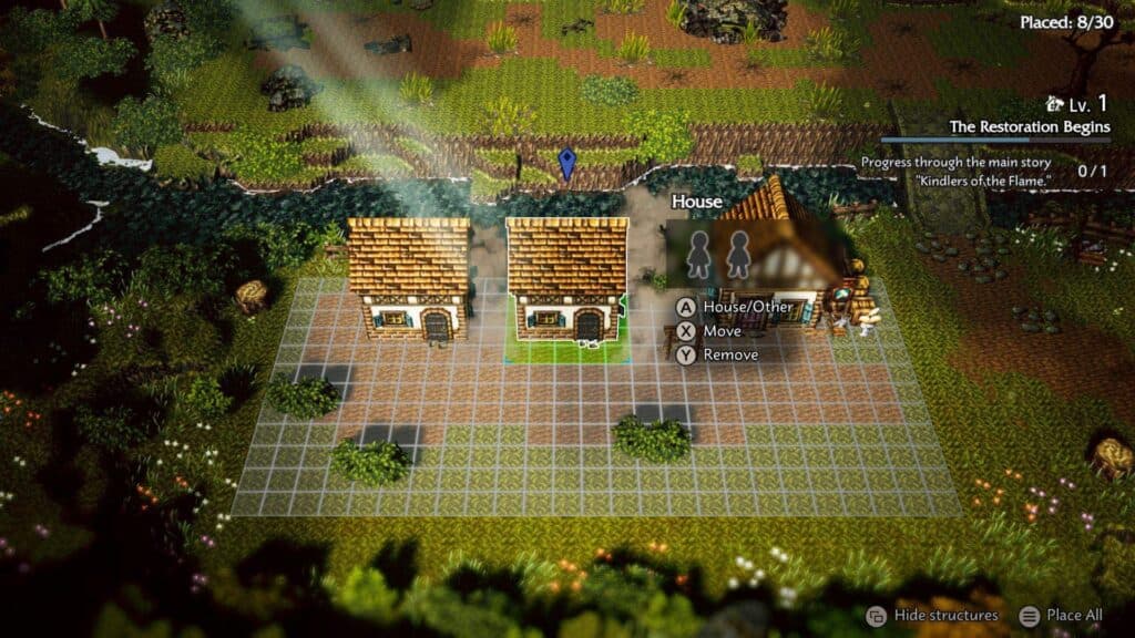Settlement building is a huge aspect of Octopath Traveler 0. (Image via Square Enix)