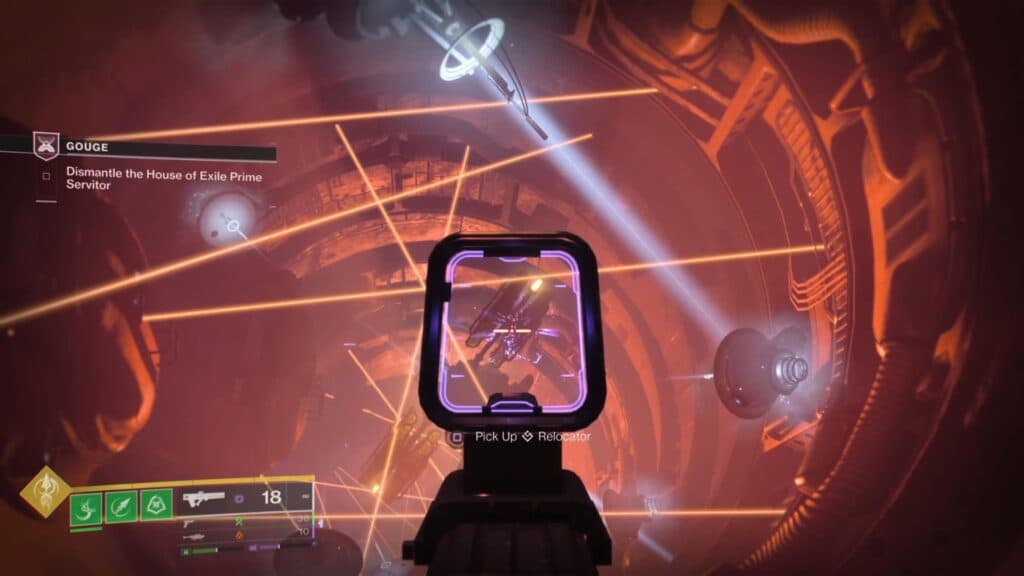 Shoot the plate to move the satellites. (Screenshot by esports.gg)