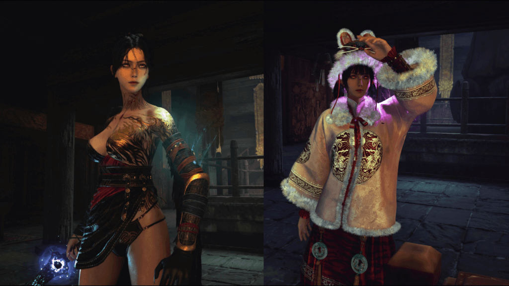 Overlord's Regalia fit and the Tiger of Fortune outfit from the Deluxe Edition Rewards