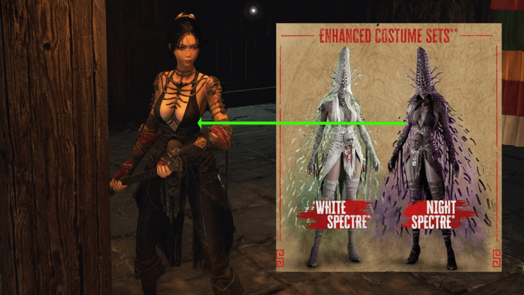 You can mix and match the pieces of the White Spectre and Night Spectre pre-order rewards