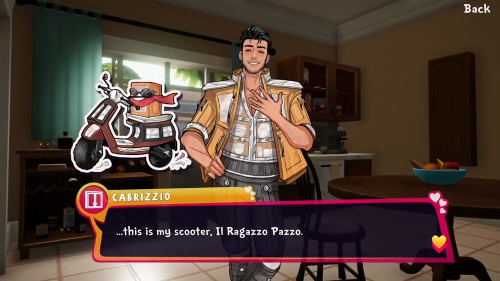 Cabrizzio in Date Everything (Image via Sassy Chap Games)