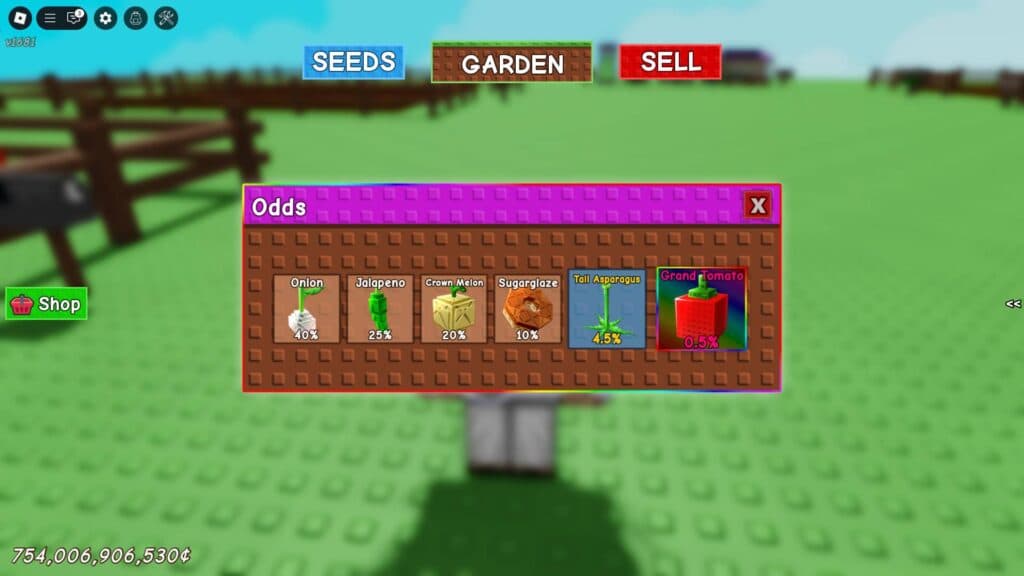 All crops for the Gourmet Seed Pack (Screenshot via esports.gg)