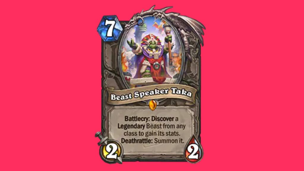 Beast Speaker Taka in Hearthstone (Image via Blizzard Entertainment)