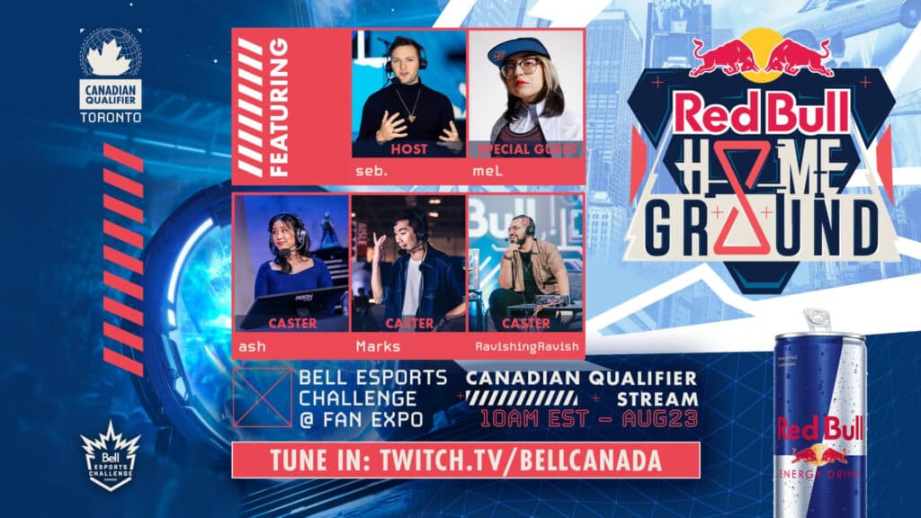 The Red Bull Home Ground Canadian Qualifier as part of the Bell Esports Challenge (Image via Red Bull Gaming)