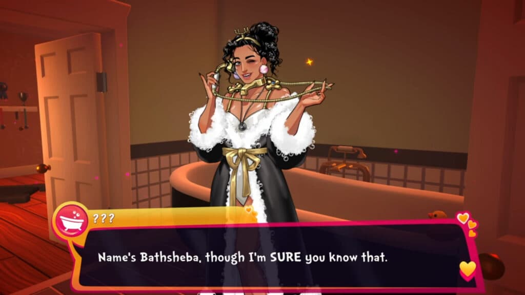 Bathsheba in Date Everything (Image via Sassy Chap Games)