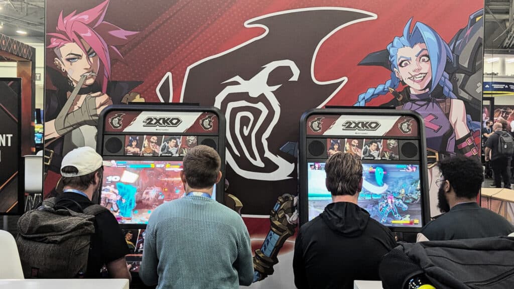 The Chipotle lounge area featured 2XKO (Image via esports.gg)