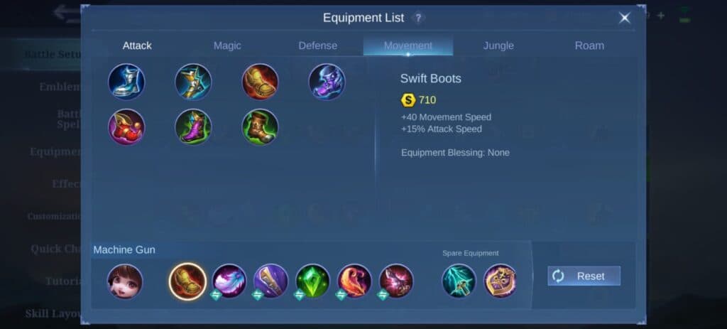 Chang'e Item Build in MLBB (Screenshot via esports.gg)