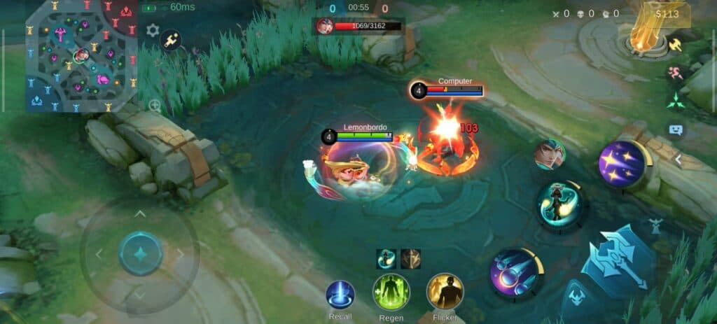 Never fight without a shield for the Crescent Moon buff. (Screenshot via esports.gg)