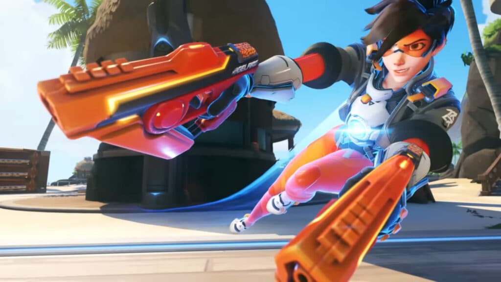 Tracer's Nerf weapon skin (Image via Blizzard Entertainment)