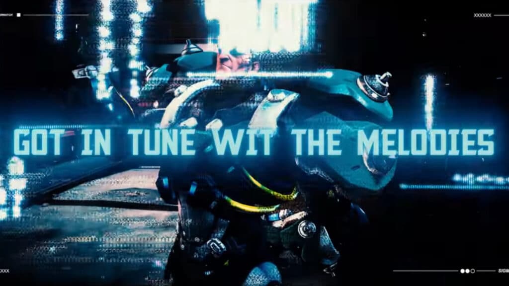 Lyrics from Azazus' Overwatch 2 song featuring Sigma (Image via Azazus)