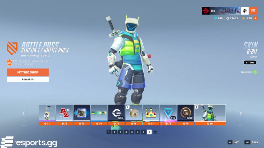Complete the premium Overwatch 2 Season 17 Battle Pass to unlock this adorable Genji skin (Screenshot via esports.gg)