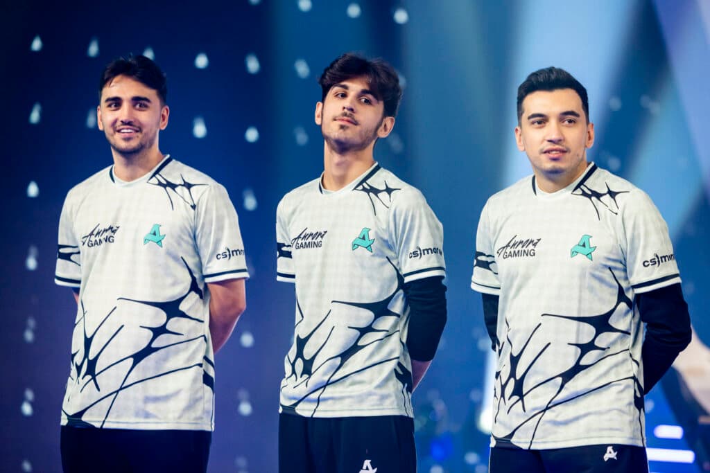 CS2 Aurora Gaming (photo by Esports World Cup | Viola Schuldner)