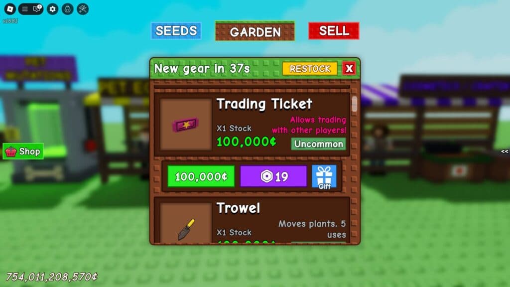 Trading Ticket at the Gear Shop (Screenshot via esports.gg)