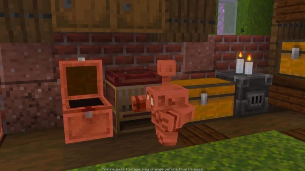 Copper Golems are only available in Experimental or Snapshot versions of Minecraft (Image via Mojang)