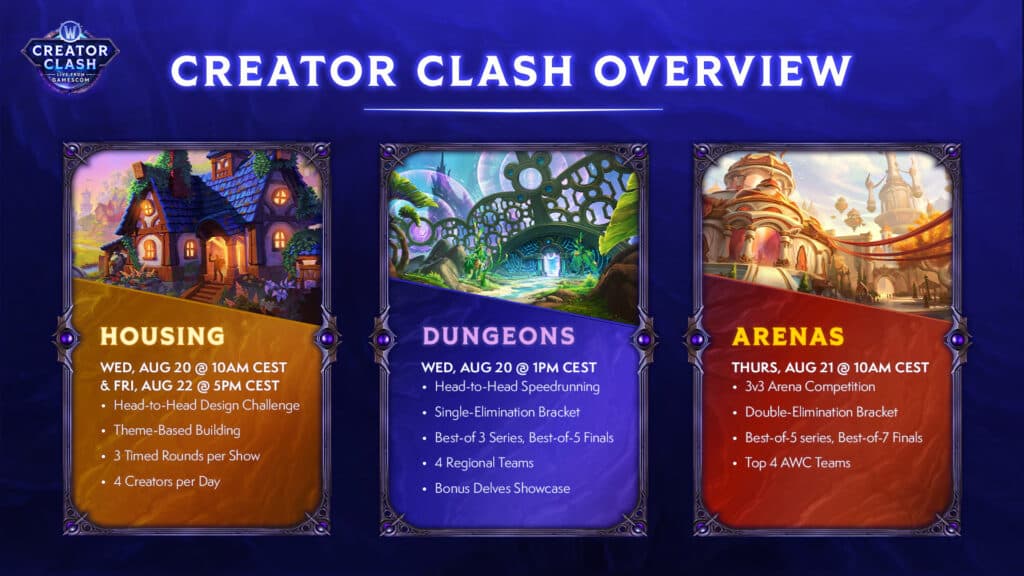 What to expect during the Creator Clash event (Image via Blizzard Entertainment)