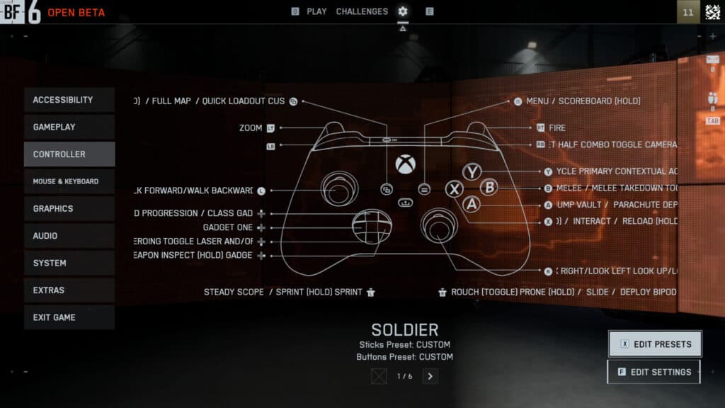 Viewing the controller settings to see what our melee button is. Screenshot by esports.gg