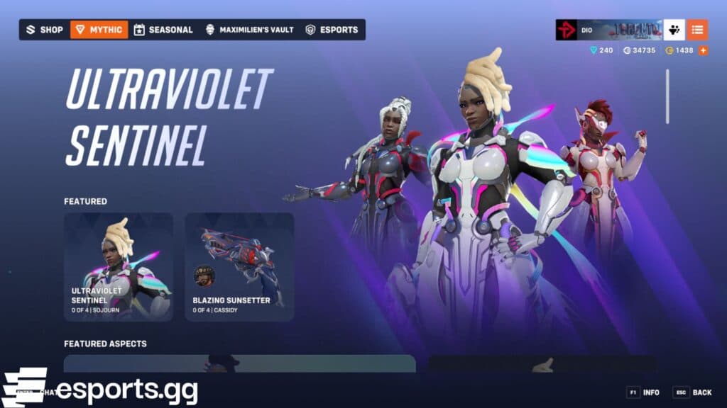 Overwatch 2 Mythic Shop (Screenshot via esports.gg)