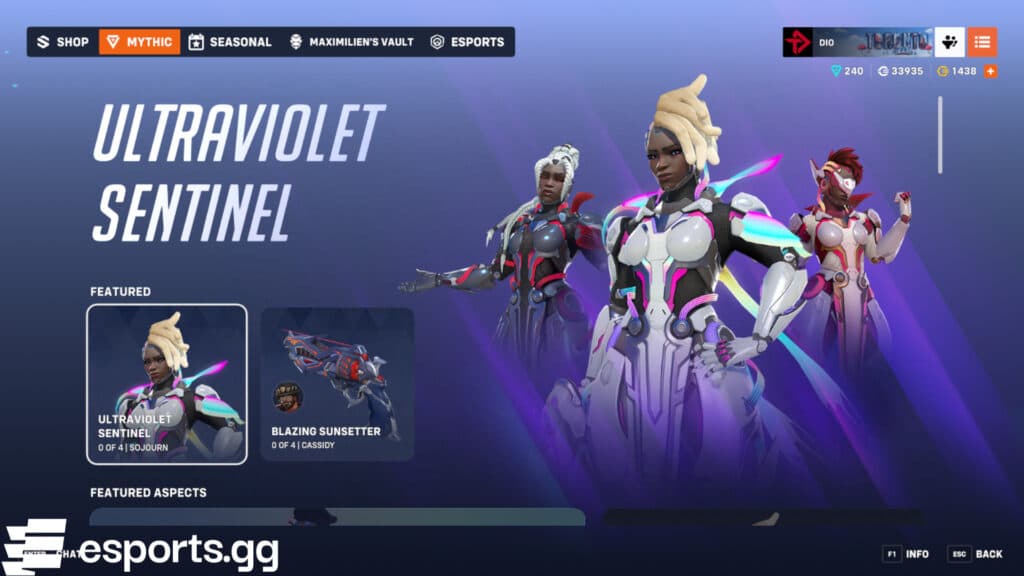 The Overwatch 2 Season 18 mythic hero skin (Screenshot via esports.gg)