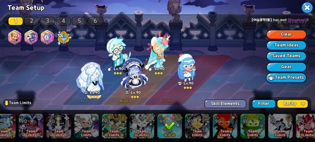 Menthol Cookie is good to pair with this team composition in CRK (Screenshot via esports.gg)