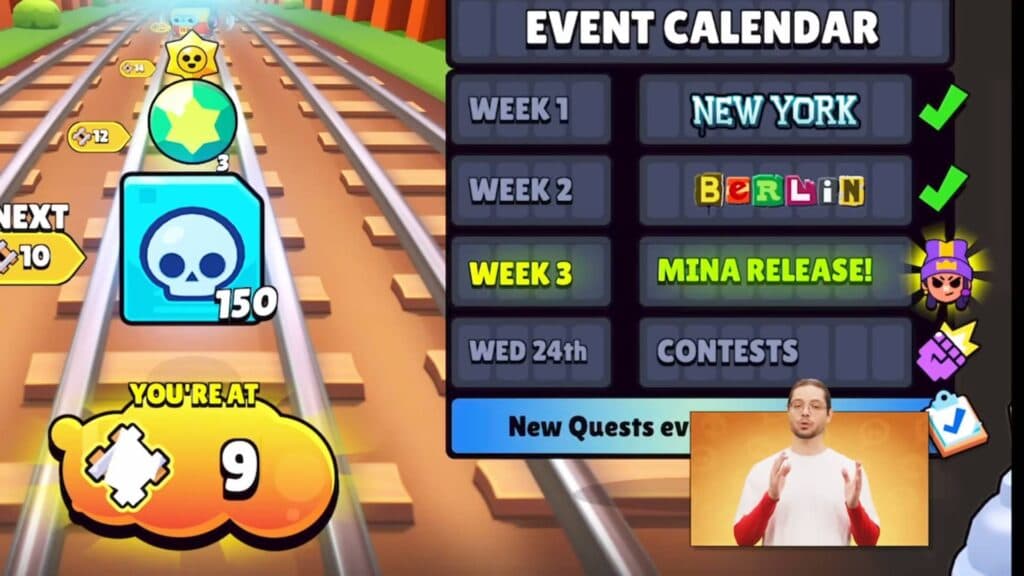 Four weeks of the Brawl Stars x Subway Surfers event (image via Supercell)