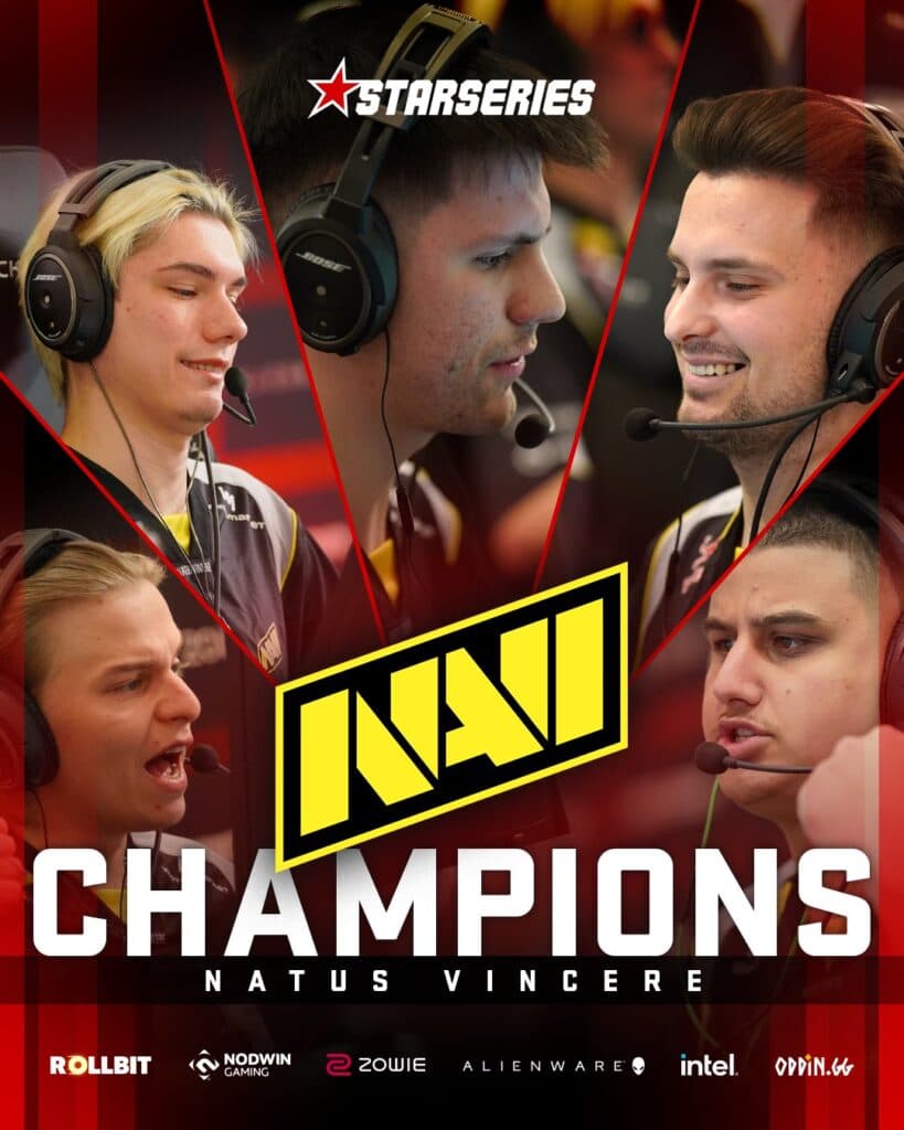 NAVI are StarSeries Fall 2025 Champions (Image via StarLadder)
