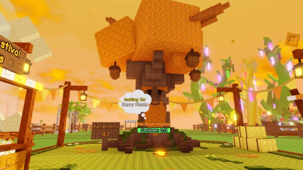 Harvest Spirit is the event NPC for the Fall Market Event. (Screenshot via esports.gg)