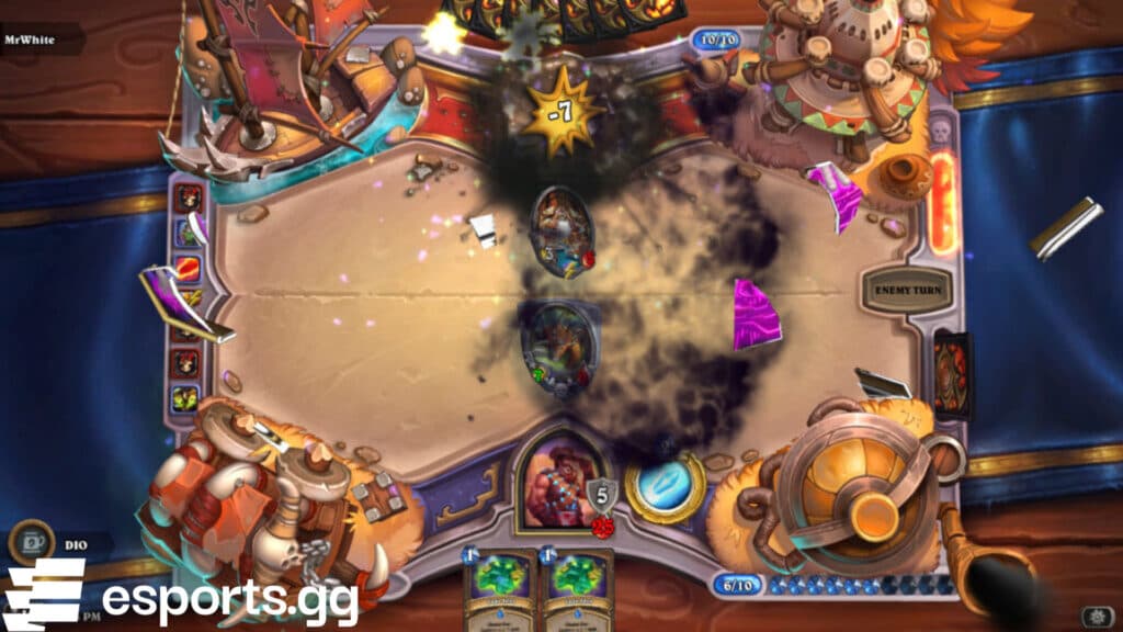 Pick a Hand, Any Hand Tavern Brawl gameplay (Screenshot via esports.gg)
