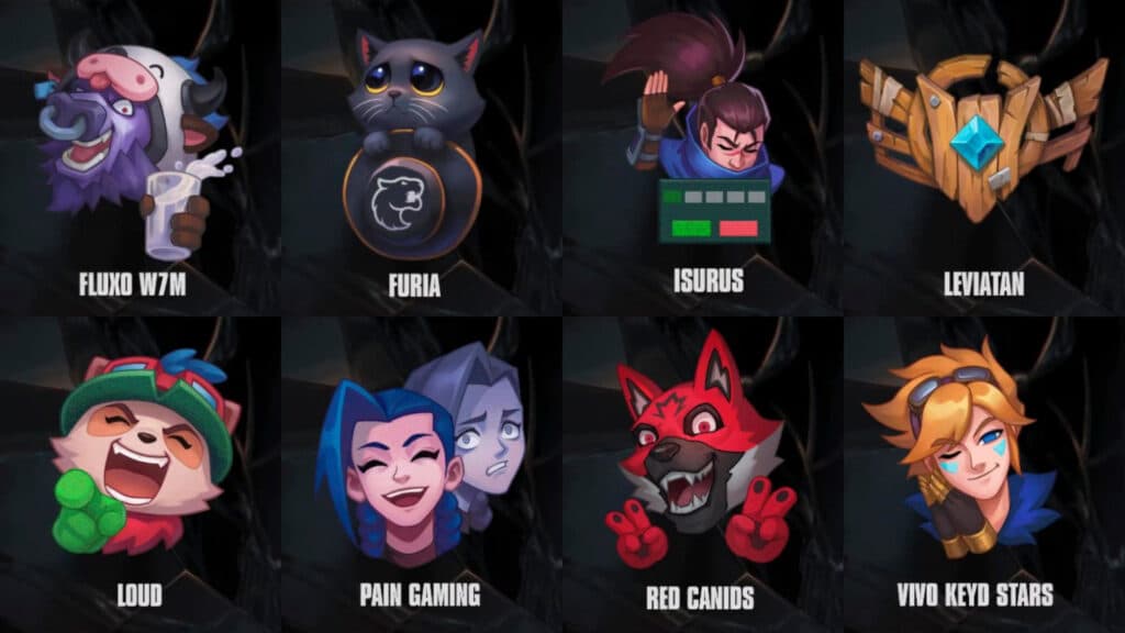 LTA South team emotes (Image via Riot Games)
