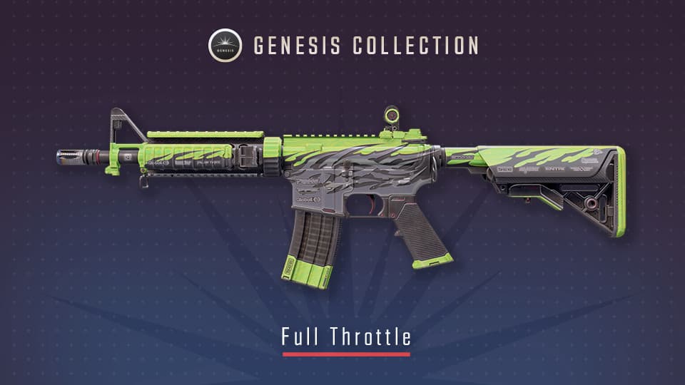 Full Throttle, a Covert M4A4 skin (Image via Valve)
