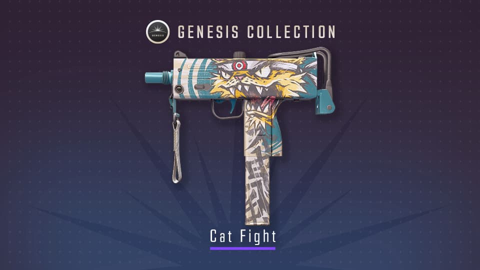 Cat Fight, a Restricted MAC-10 skin (Image via Valve)