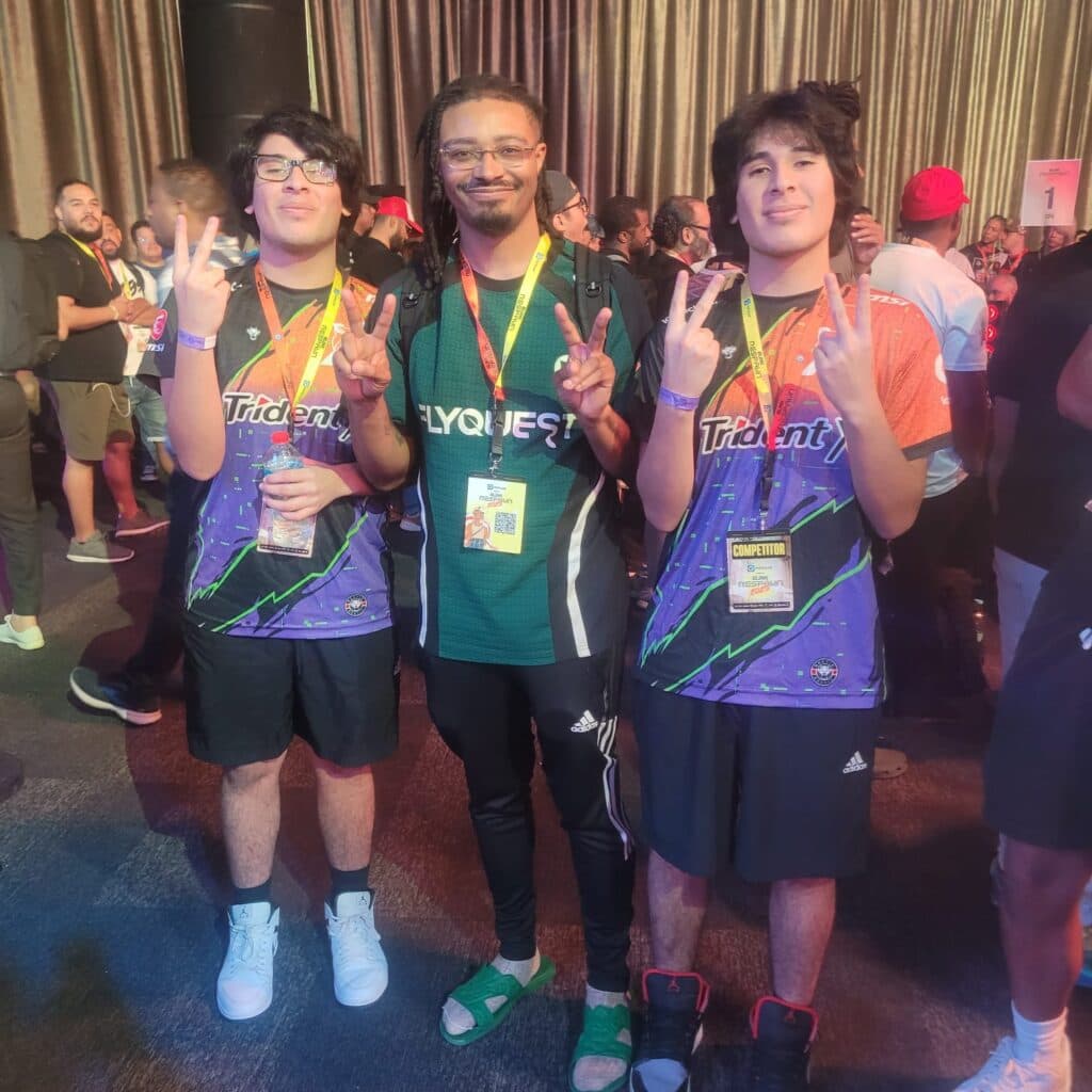 Scorpionprocs and Nicolas with the Street Fighter player Punk (Photo via <a href="https://x.com/Scorpionprocs" target="_blank" rel="noreferrer noopener">Scorpionprocs’s X</a>)