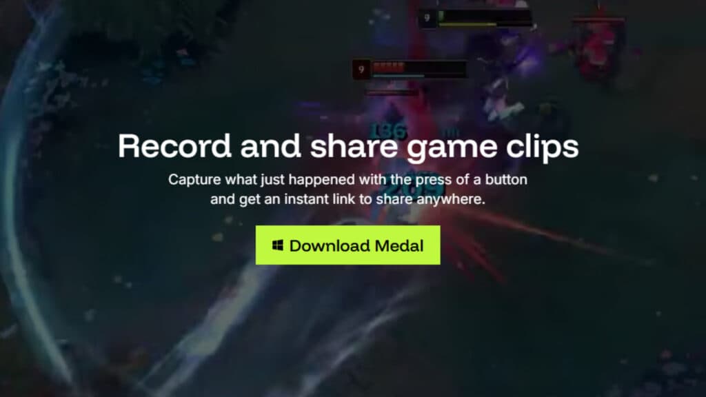 Medal lets players record and share clips from video games (Image vie Medal)
