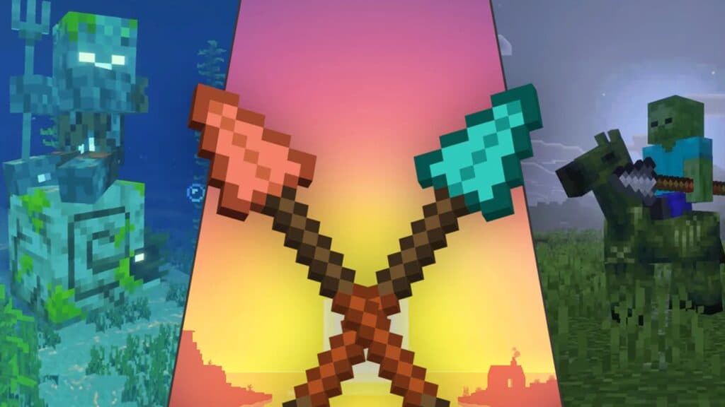 A new mob and weapon will be released in the next game drop. (Image via Mojang)