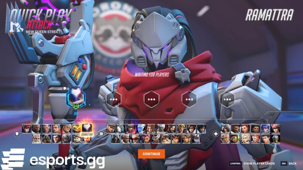 Ramattra in Overwatch 2 (Screenshot via esports.gg)