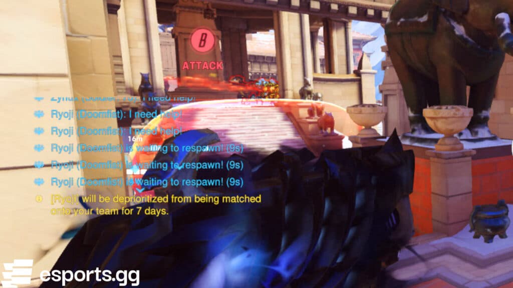 Alas, poor Doomfist (Screenshot via esports.gg)