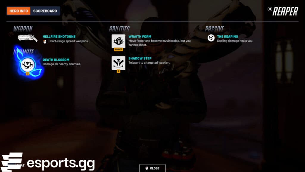 Reaper's kit (Screenshot via esports.gg)