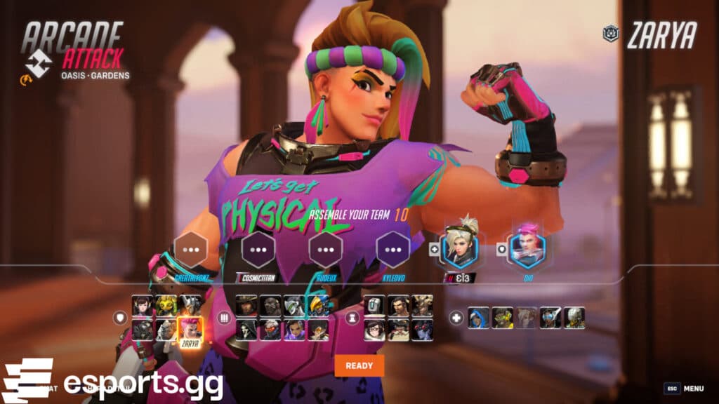 All of the playable heroes in this game mode (Screenshot via esports.gg)