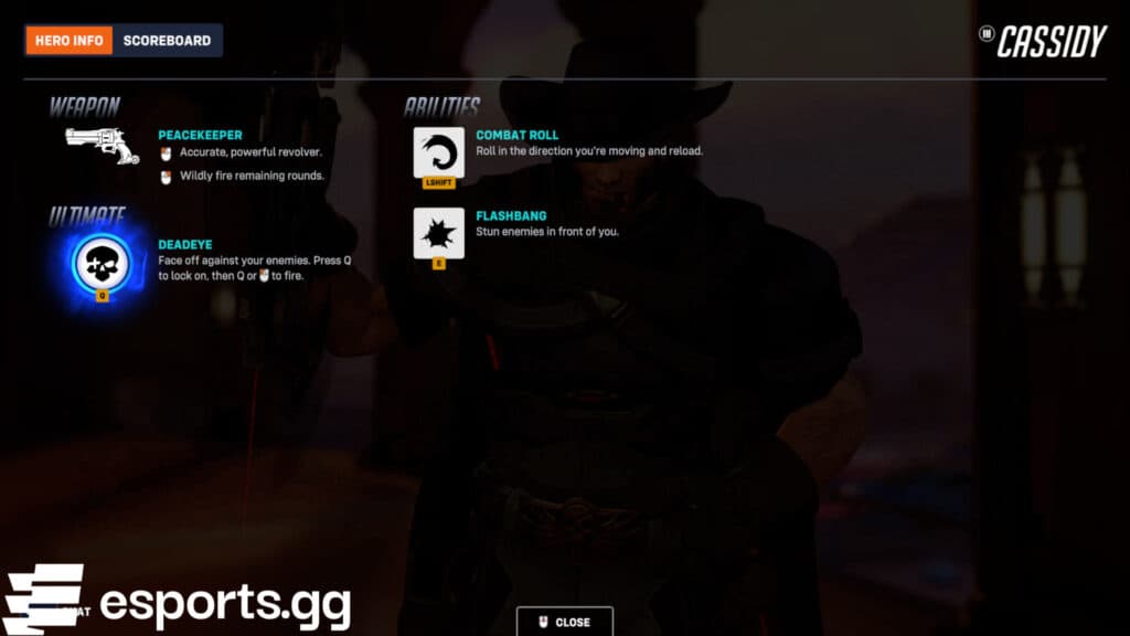 Cassidy's kit (Screenshot via esports.gg)