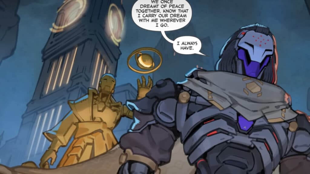 Both Rammatra and Zenyatta recall their shared dream (Image via Blizzard Entertainment)