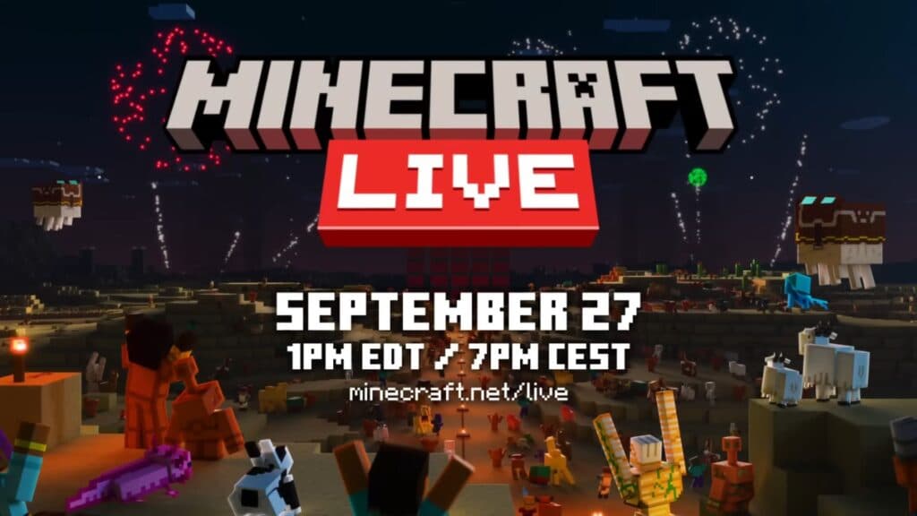 September 2025 Minecraft Live information (Image via Mojang)