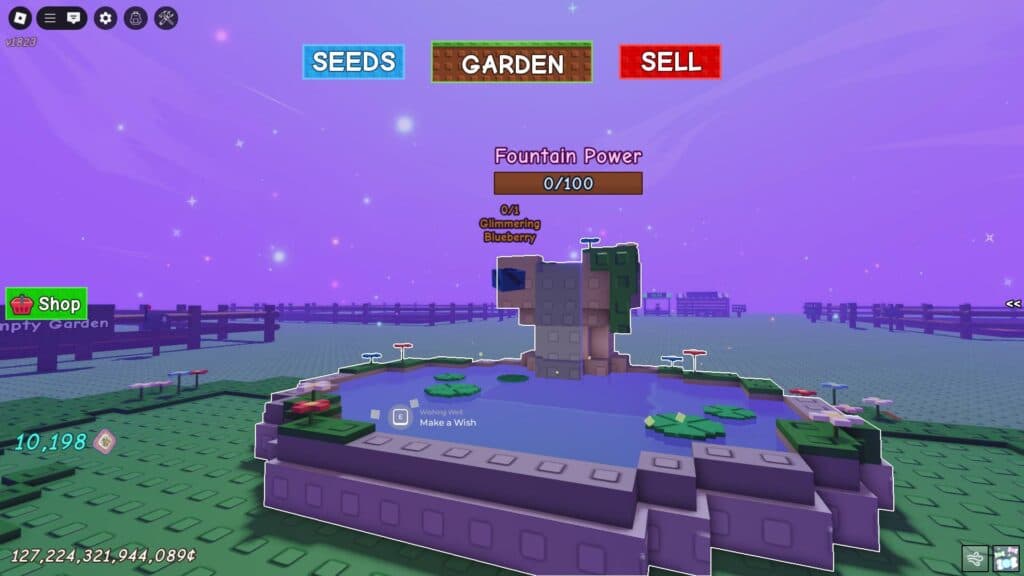 The Wishing Well asks for a Glimmering Blueberry (Screenshot via esports.gg)