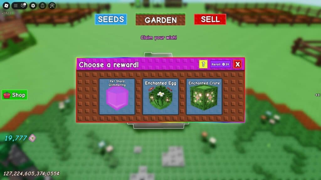 Selecting a Wishing Well reward (Screenshot via esports.gg)